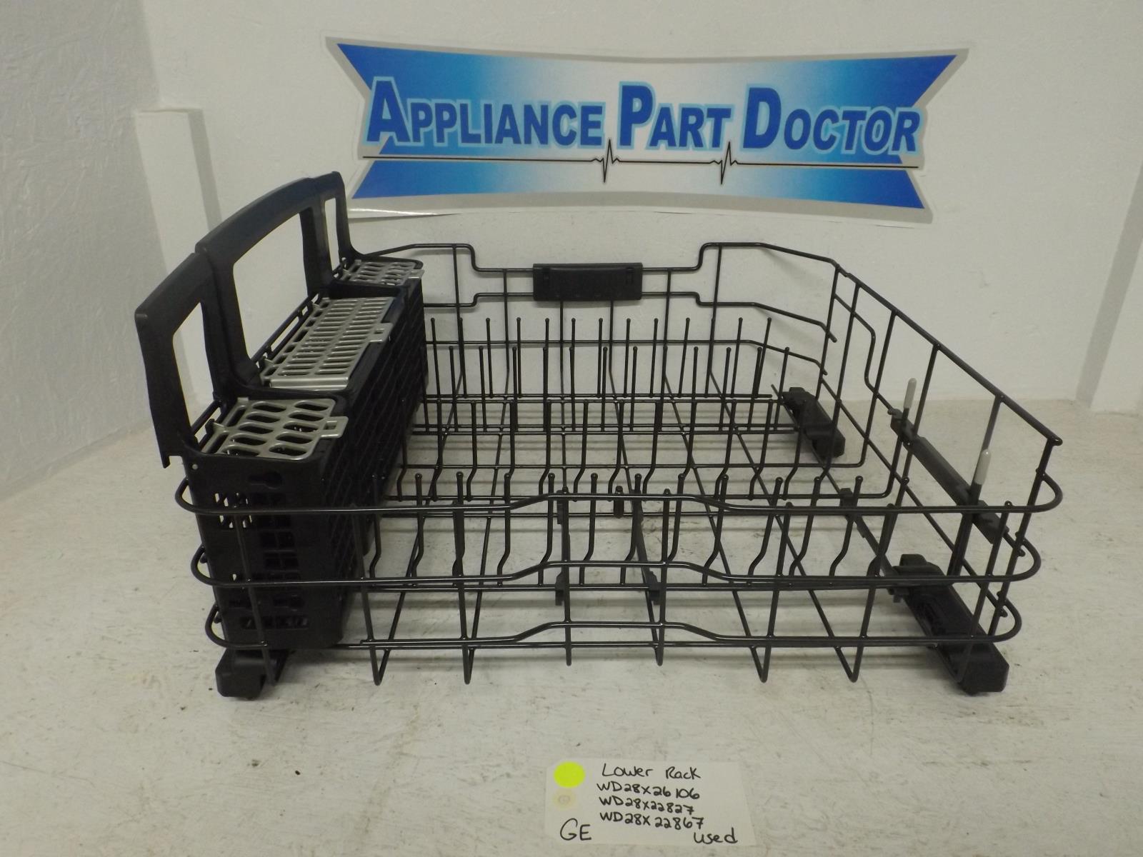 GE Dishwasher WD28X26106 WD28X22827 WD28X22867 Lower Rack Used GE Dishwasher WD28X26106 WD28X22827 WD28X22867 Lower Rack Used
